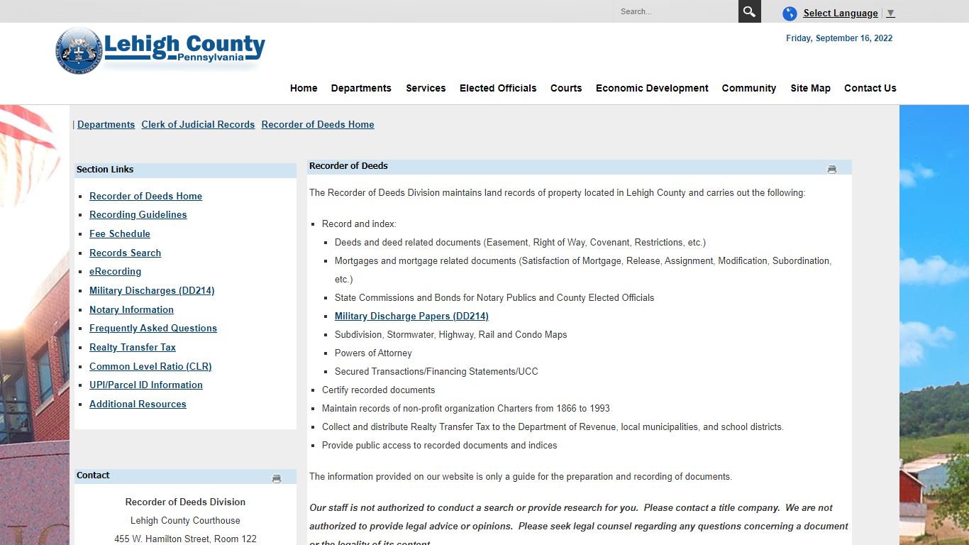 Lehigh County Recorder of Deeds